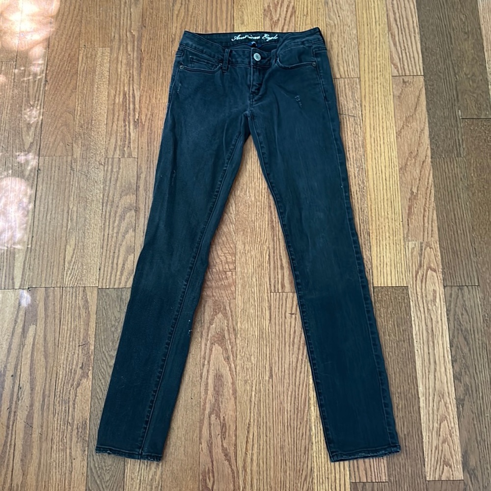 American Eagle Stretch Skinny Jeans - Size 2 - Faded Black